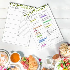 Weekly Meal Planner Magnetic for Fridge - 2 Pack, 50 Pages Each