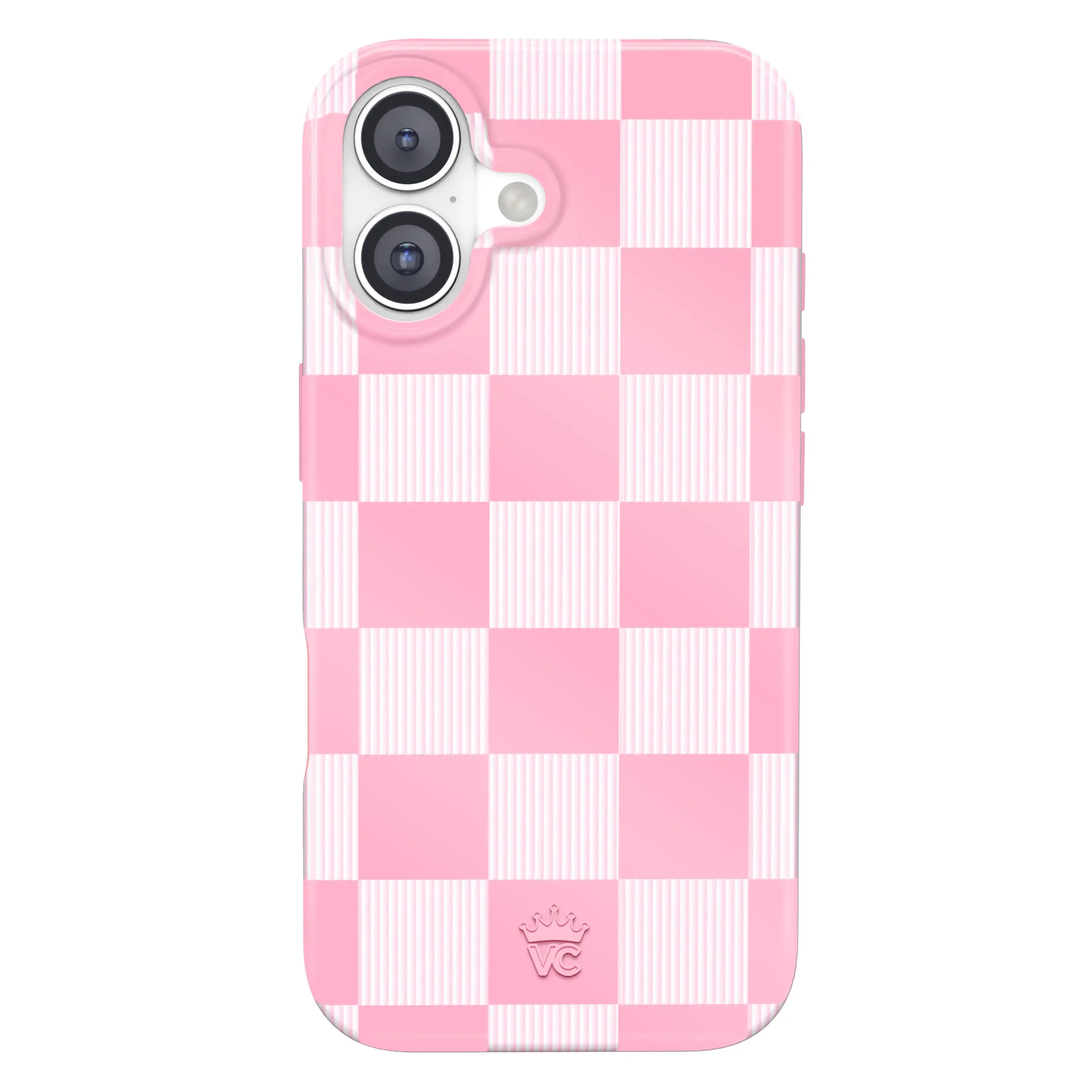 Velvet Caviar Pink Vibe Checkered iPhone Case - Cute, Trendy & Stylish Phone Cases for iPhone - Drop-tested Cases for iPhone with Shockproof Protection