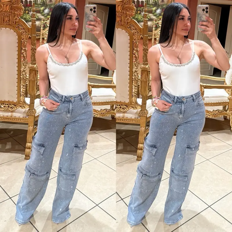 rhinestone pants baggy - TikTok Shop rhinestone pants baggy - TikTok Shop