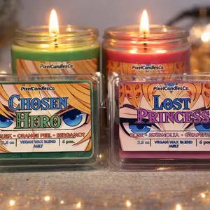 Princess Zelda and Link Inspired Anime Wax Melt Bars - Coconut&Soy Wax - Vegan - Scented