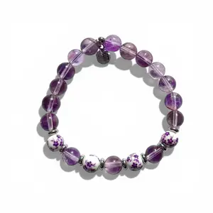 Live Exclusive Amethyst & Floral Moments Stacker Bracelet