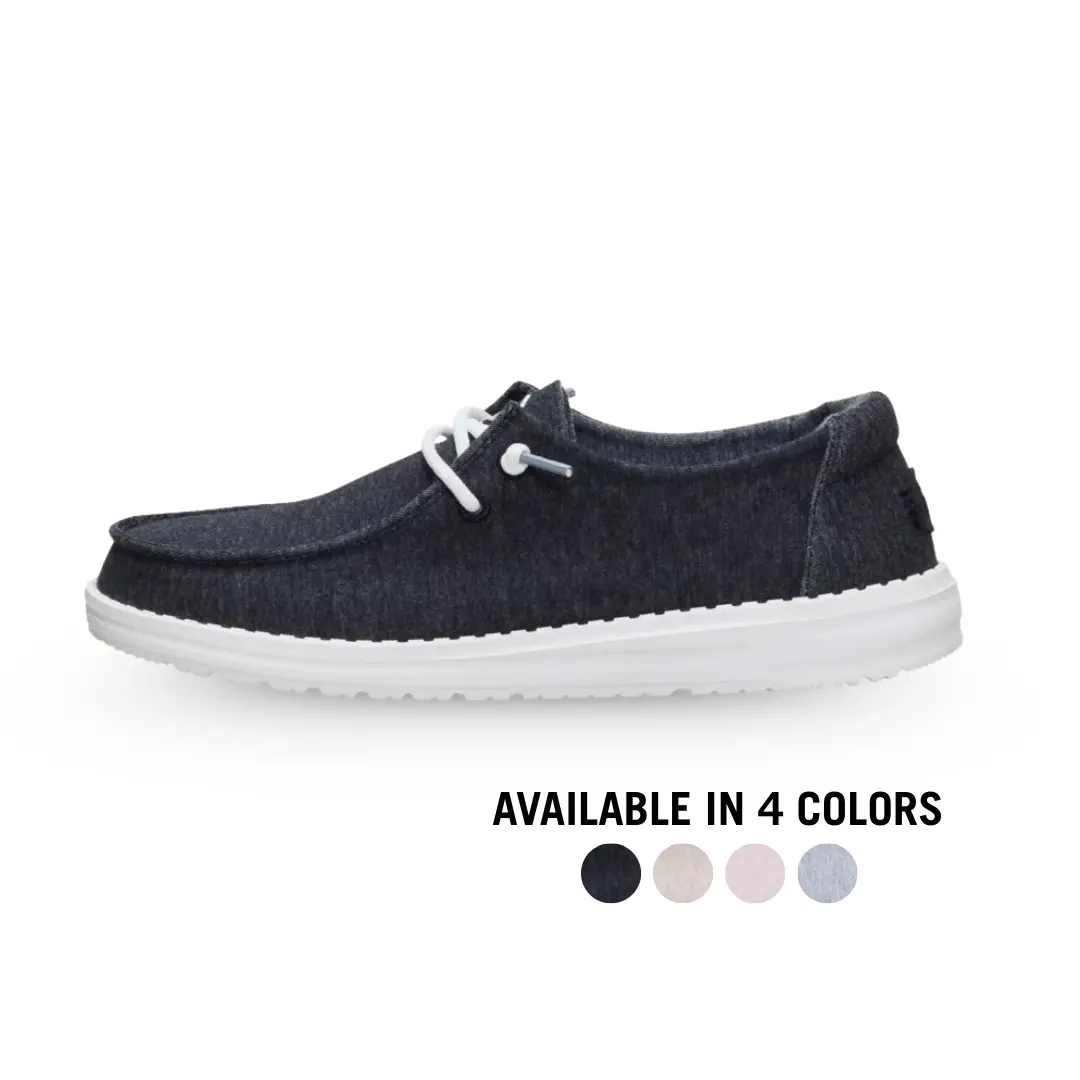 HEYDUDE Wendy Stretch Jersey - Comfortable Slip on Shoes for Women