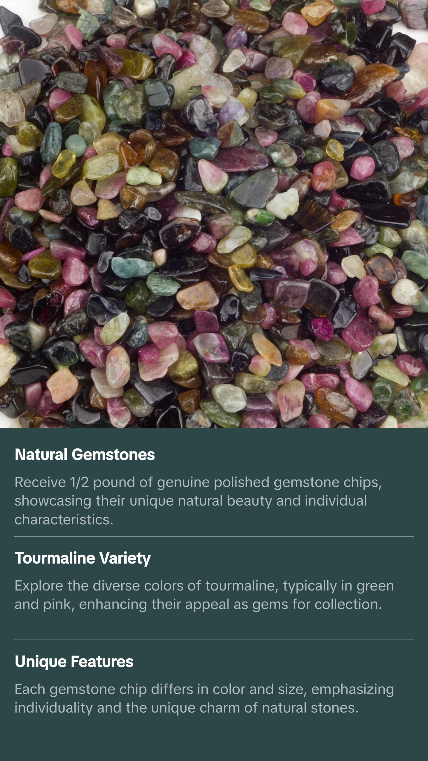 Cherry Tree Collection | Polished Gemstone Chips | 1/2 Pound (Multi-Tourmaline)