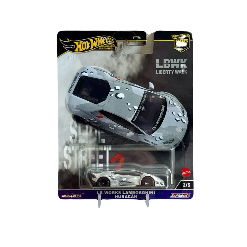 Hot Wheels Premium LB-Works Lamborghini Huracan Liberty Walk LBWK Slide Street 2 1:64 Diecast Car