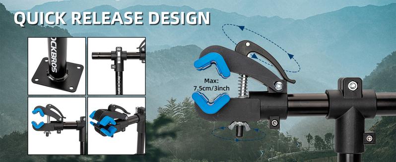 ROCKBROS Bike Repair Stand Bench Mount Home Bike Stand for Maintenance Bike Clamp Workbench Work Stands Bicycle Repair Rack for Road Mountain MTB Bikes