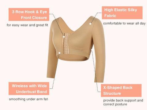 FeelinGirl Arm Shaper for Women Post Surgery Arm Lipo Compression Sleeves Slimming Arm Front Closure Shapewear Bras WomenADS SpringStatements