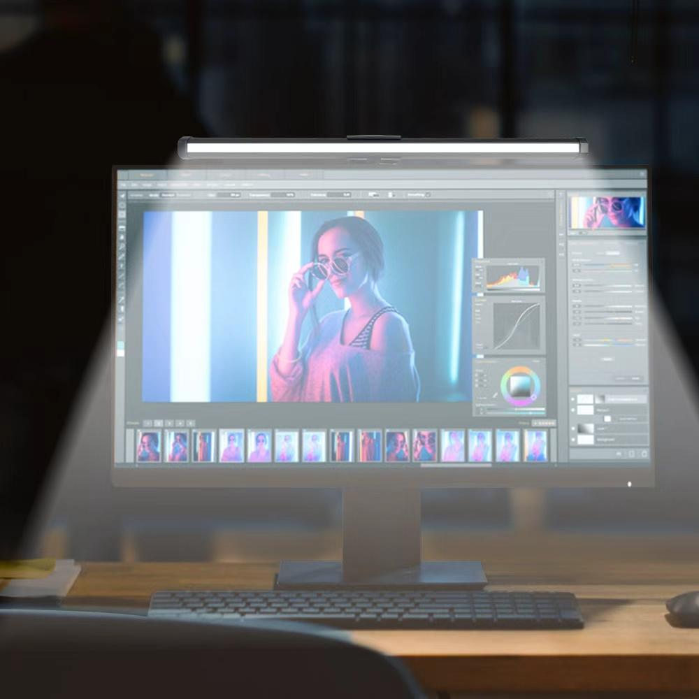 Valentines Gift for BF Touch Control Monitor Light Bar with RGB Backlight USB Powered Adjustable Desk Lamp Glare Free Screen Light for Computer Gaming Home Office Background Lighting