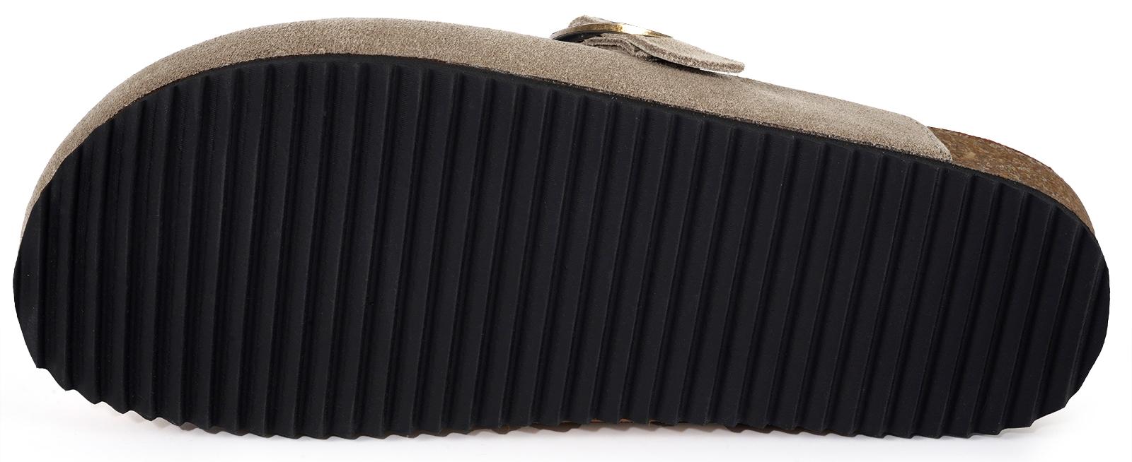 Men's Women's Adjustable Buckle Potato Shoes Suede Clogs Mens Leather Mules Cork Footbed Sandals SpringStatements