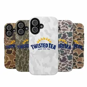 Twisted Tea Camo Phone Case – Funny Hard Iced Tea Compatible with iPhone 11, 12, 13, 14, 15, 16, 17 & Samsung S22 S23 S24 S25 – check our available sizes