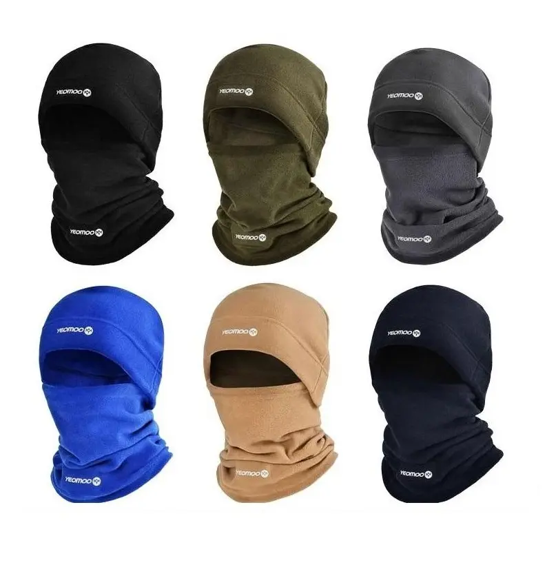 Yeomoo Windproof Beanie with Scarf Warm Two Pieces Face Mask, Polar Fleece Balaclava Hood for Cycling and Skiing, Comfortable Shiesty for Outdoor Adventures and Party Events