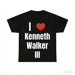 Kenneth Walker III game day gear Cotton T-shirt I Heart Kenneth Walker III for fans