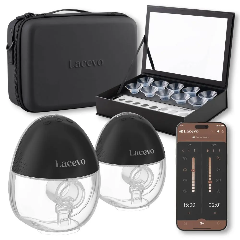 Lacevo S70 Wearable Breast Pump Compact Set - 2pk, Wearable Pump for Baby & Maternity Nursing & Feeding