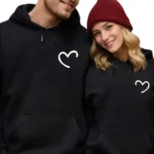 [Graphic Hoodie] Together Letter Hook Print Couple Matching Outfits Hoodies Pullover for Women for Men Unisex, Perfect Gift for Couples