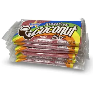 Nostalgic Candy Rainbow Chewy Coconut Bars, 1.65 Oz, Pack of 6