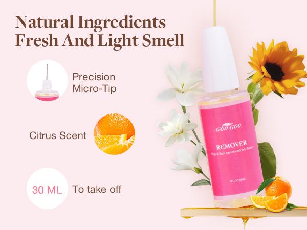 GOO GOO Fast Acting Tape in Extension Remover, Wig Glue Remover Professional Salon Quality