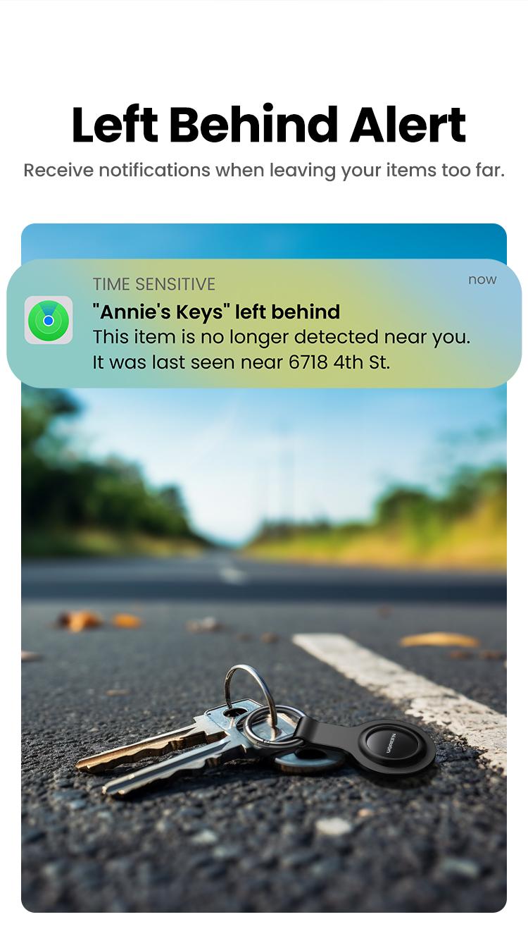 UGREEN 2Pack FineTrack Smart Finder Compatible with Apple Find My (iOS Only) Keys Finder and Item Locator for Luggage, Backpack, Suitcases, Replaceable Battery (Black)nder Smart Tag for Key Luggage Passport，TikTokShopBlackFriday ,TikTokShopHolidayHaul