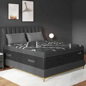 12/14 Inch Memory Foam Mattress Hybrid Pocket Spring Twin Full Queen King Mattress In A Box -Euro Top Mattresses Medium Firm For Motion Isolation, Edge Support, 100 Night Trial