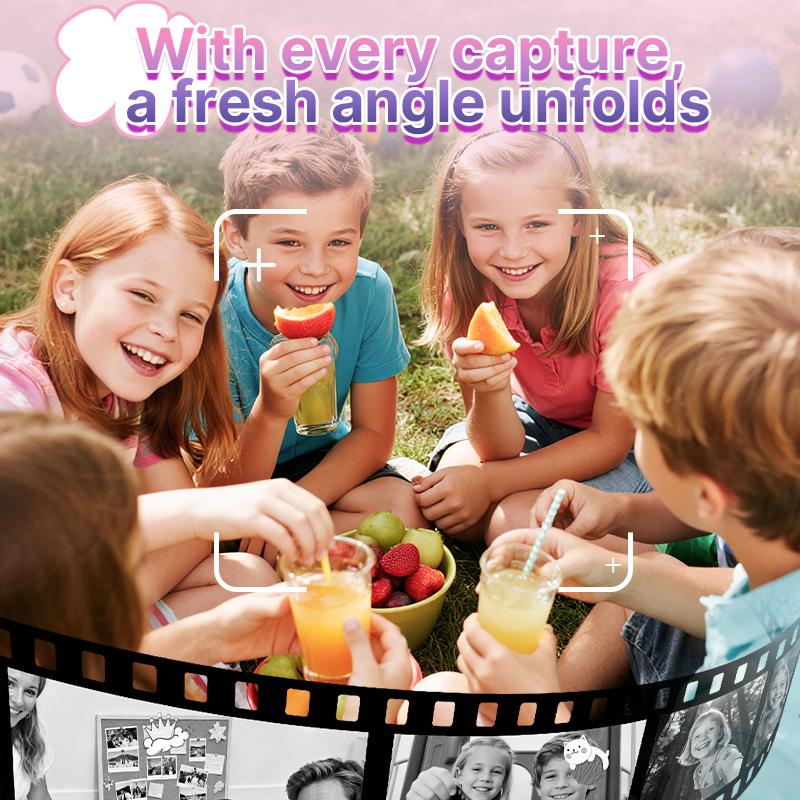 Instant Print Camera for Kids, HD Digital Camera, Christmas Birthday Gifts for Kids, AI Printer, Portable Toy Camera with 32GB SD Card & 3 Rolls Printing Paper, HolidayHaul