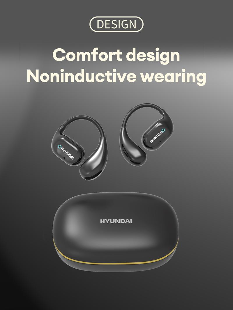 HYUNDAI C01 Wireless Translation Headphones with 2025 Bluetooth 5.4 for Faster, Stable Connection & Low Power Use, Supports 169‑Language Translation, Comfortable Non‑Inductive Wearing for Music & Phone Calls