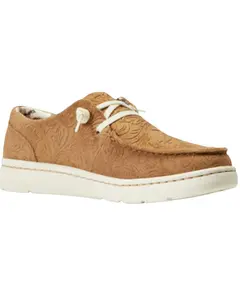 Ariat Women's Floral Emboss Hilo Flx Foam Casual Shoe Moc Toe - 10040243