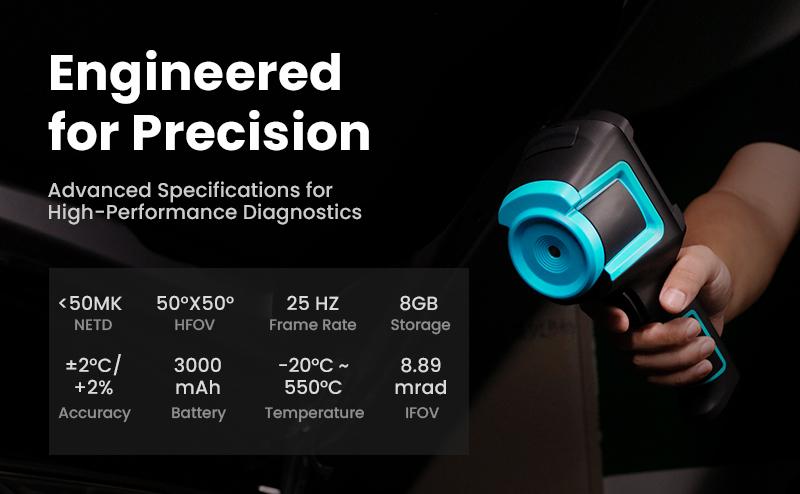 Mileseey TR10 Thermal Imaging Camera, Super Resolution 240 x 240,25 Hz Refresh Rate, Temperature Range -4°F to 1022°F,2.8-Inch LCD Display, 10-Hour Battery Life, Handheld Infrared Imager for Home Detector,Perfect New Year Gift Idea