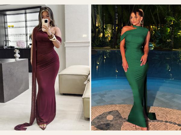 Curvysweet SDK0617A Elegant One-Shoulder Mermaid Maxi Dress With Built-In Bra, Ruched Bodycon & Extra-Long Mesh Tulle Tie, For Christmas, New Year, Wedding Guest, Prom, Formal Dinner, Cocktail Party, Vacation Evening Gown