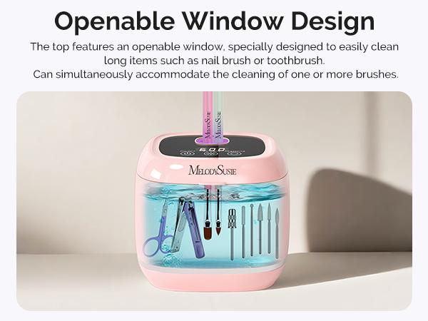 MelodySusie Ultrasonic Cleaner with Sterilization, 2-in-1 Machine for Manicure, Home & Salon, Incompatible with Acetone MelodySusie Ultrasonic Cleaner with Sterilization, 2-in-1 Machine for Manicure, Home & Salon, Incompatible with Acetone