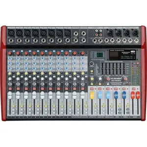 MUSYSIC MU‑P212FX Professional 12‑Channel Powered Mixer with DSP, Bluetooth/MP3 Recorder, 7‑Band EQ & 8000W PMPO Amplifier
