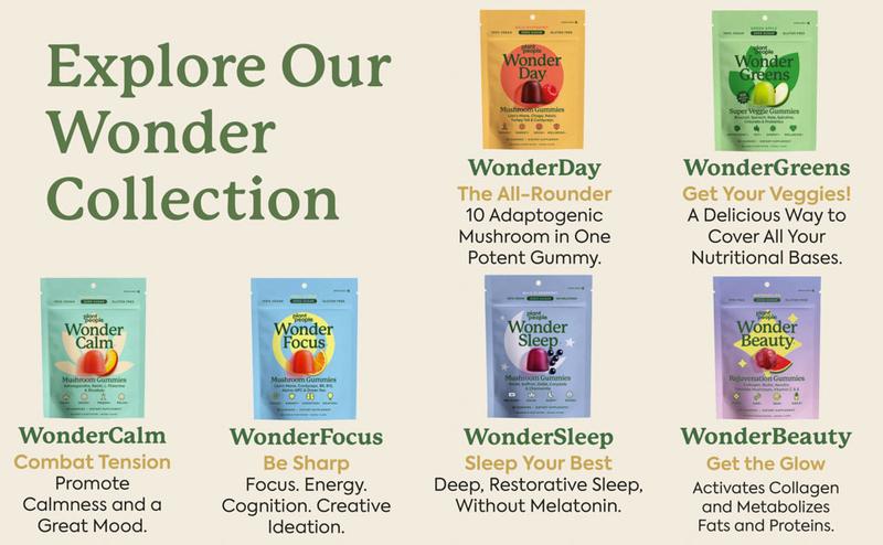 WonderCalm Mushroom Gummies by Plant People - Zero Sugar, All Natural Mood & Stress Relief Gummy Supplement