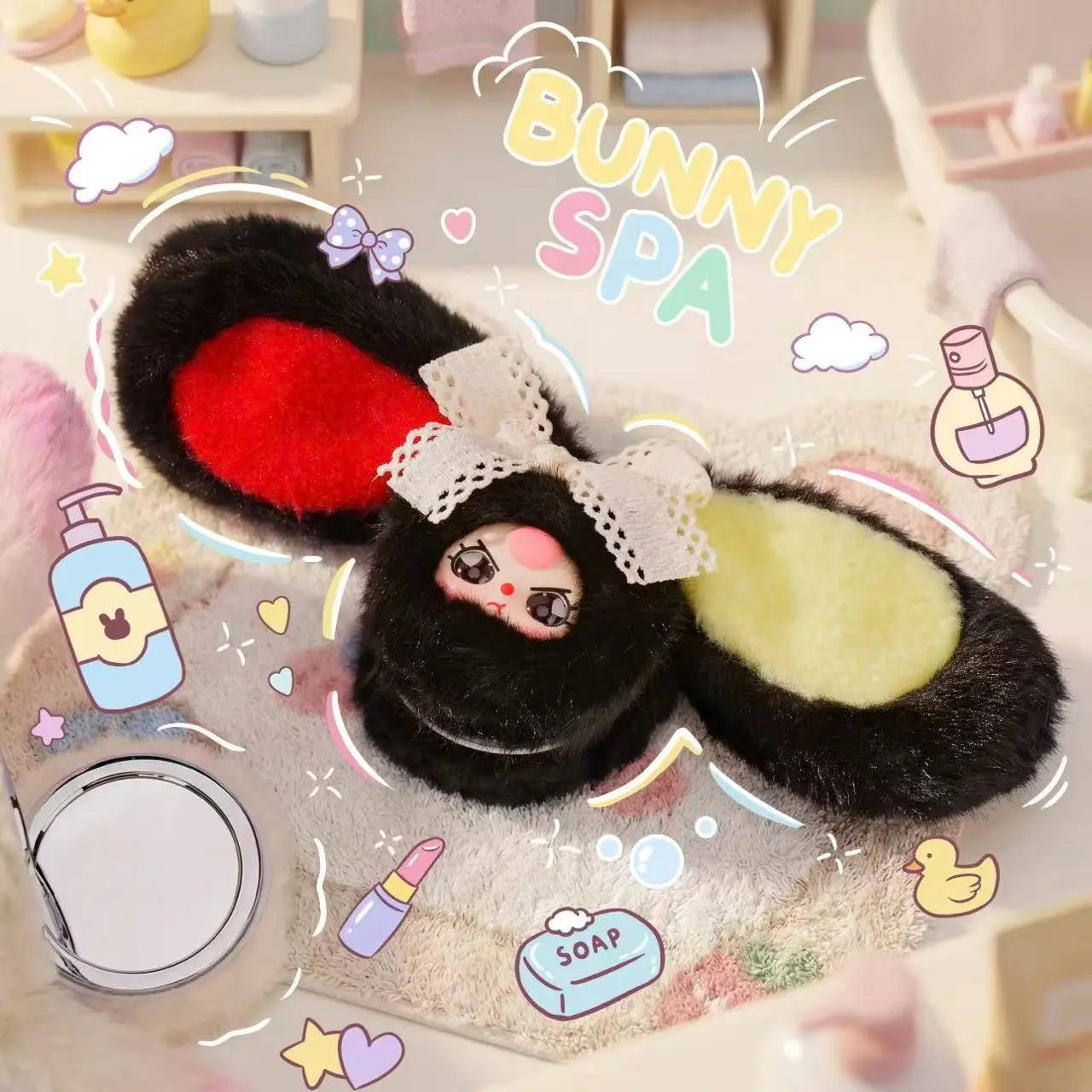 Baby Three-Vanity Mirror V2 Plush Blind Box ,Soft Furry Collectibles,Backpack or clothing decoration,Stuffed Animal