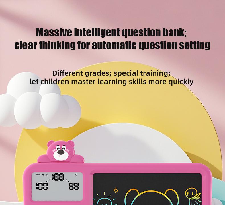 Educational Math Toy for Kids 3-8, STEM Toy,Erasable Writing & Drawing Tablet, Practice + − × ÷, Screen-Free  （+）Valentine Gifts for Kids