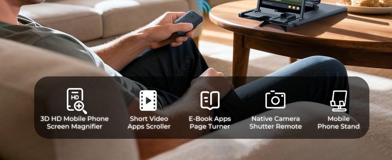 SEANCHEER WL868 5-in-1 Vertical Phone Screen Magnifier HD with Bluetooth Remote, 3D Portable Foldable Smartphone Stand for | TikTok | YouTube | FB | IG | Scrolling - Gift for Mom, Dad & Family Adjustable Cellphone SEANCHEER WL868 5-in-1 Vertical Phone Screen Magnifier HD with Bluetooth Remote, 3D Portable Foldable Smartphone Stand for | TikTok | YouTube | FB | IG | Scrolling - Gift for Mom, Dad & Family Adjustable Cellphone