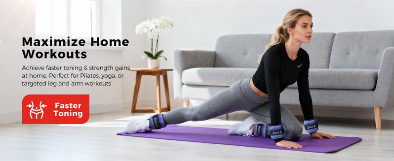 【JumpstartSale】BAGAIL Ankle and Wrist Weights for Women & Men, 1 Pair 1/2/4/6/8/10 LBS Leg Weight with Sleek Design & Secure Fit, Arm Weighted Set for Walking, Running, Home Fitness & Physical Therapy