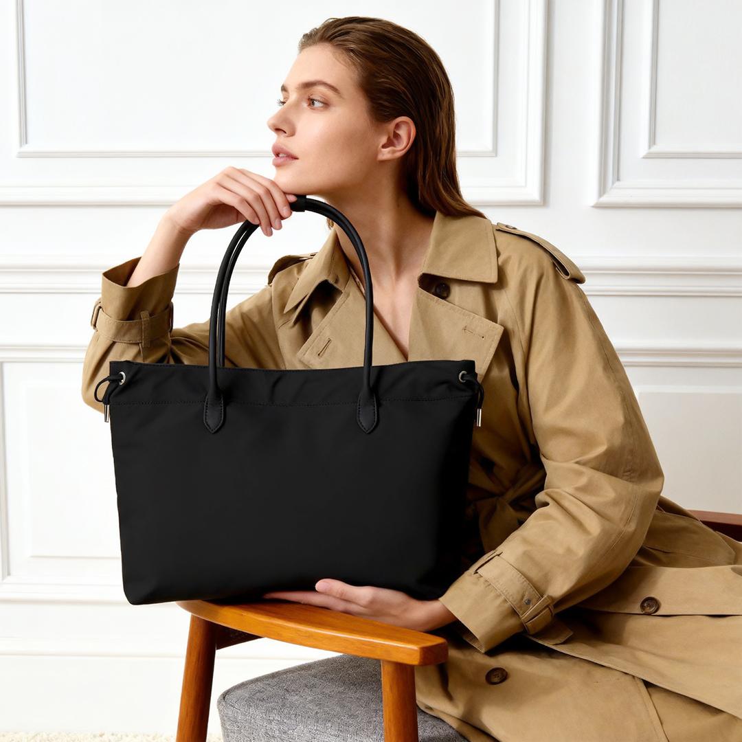 Versatile Large Capacity Tote Bag for Work & Travel Classic Black Shoulder Bag with Easy Carry Handles Perfect for Everyday Use Versatile Large Capacity Tote Bag for Work & Travel Classic Black Shoulder Bag with Easy Carry Handles Perfect for Everyday Use