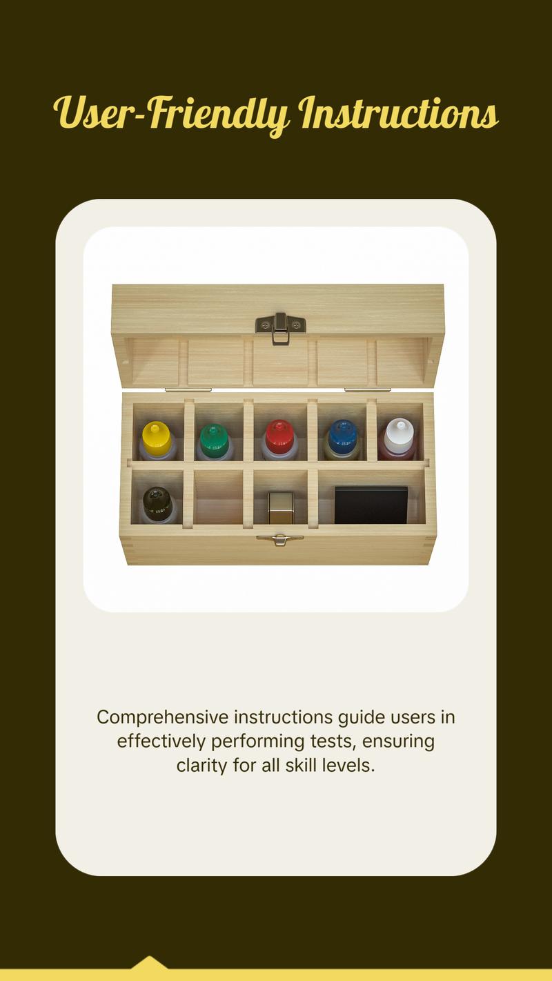 Professional Gold Silver Platinum Jewelry Testing Kit with 6 Solutions 10Kt 14Kt 18Kt 22Kt Silver Platinum GTE Test Stone & Bamboo Box