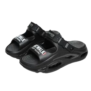 Summer Outdoor Closed Toe Slippers for Guys & Teens – Thick Non-Slip Sole, Height Increasing, Hollow Ventilation, Perfect for Driving & Pool Days