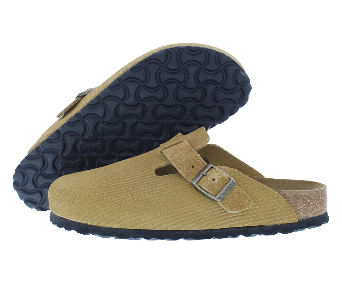 Unisex Narrow Fit Birkenstock Boston Suede Clogs - Closed-Toe Slip-On Sports Footwear with Contoured Comfort Footbed