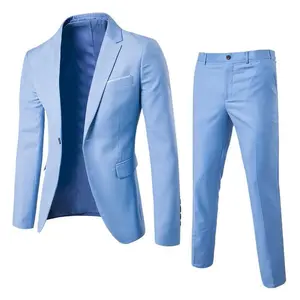 Men's fashion suit two piece suit formal suit slim fit business best man suit groom wedding dress