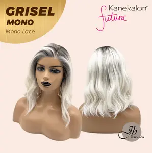 JBEXTENSION GRISEL MONO Monofilament Handmade Wig 6X5 Full Monofilament Hand Tied Top Wig 13 Inches Platinum Blonde Mono Lace Wig With Anti-slip Silicone Strips Glueless Wig GRISEL MONO【BENDY EAR TABS】