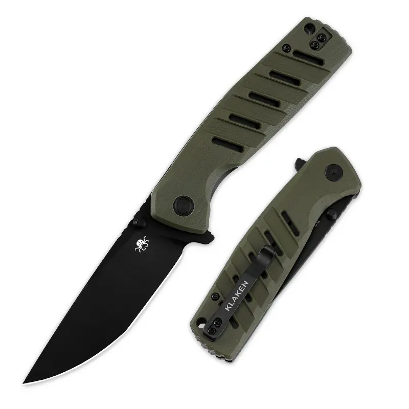 Tactical EDC Folding Knife KL-03 – Premium D2 Steel + Ultra-Durable G10 Handle, Heavy-Duty Outdoor & Everyday Carry Essential