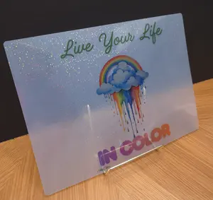 Single 'Live Your Life In Color' HOLOGRAPHIC  Coloring Sheet Protector