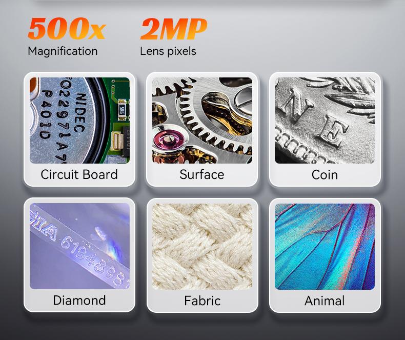 INSKAM 2025 Upgraded Portable Handheld Magnifying Glass,2.0 Inch Glass with 500x Magnification, 200W Pixel, Built-in 8 LEDs, Compatible with Windows & Mac OS Office Gadgets Gift for men INSKAM 2025 Upgraded Portable Handheld Magnifying Glass,2.0 Inch Glass with 500x Magnification, 200W Pixel, Built-in 8 LEDs, Compatible with Windows & Mac OS Office Gadgets Gift for men