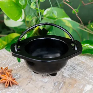 Down to Earth Cast Iron 3” Plain Cauldron