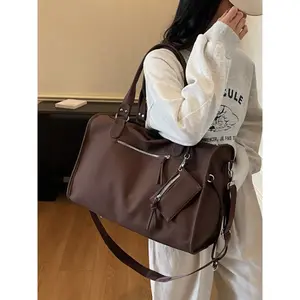 2026 New Elegant Large Capacity Travel Duffel Bag, Short Trip Commuter Handbag, Crossbody Bag with Coin Purse, Casual Plain Design