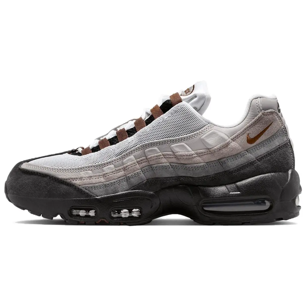 Nike SB x Air Max 95 OG 'Cacao Wow' Athletic Sneaker Footwear, Casual Low Top, Leather Panel Shoes, Thick Sole Sneaker Shoe