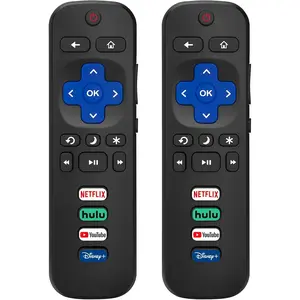 (Pack of 2) Replacement Remote Control Only for Roku TV, Compatible for TCL Roku/Hisense Roku/Onn Roku/Sharp Roku/Element Roku/Westinghouse Roku/Philips Roku Smart TVs (Not for Roku Stick and Box)