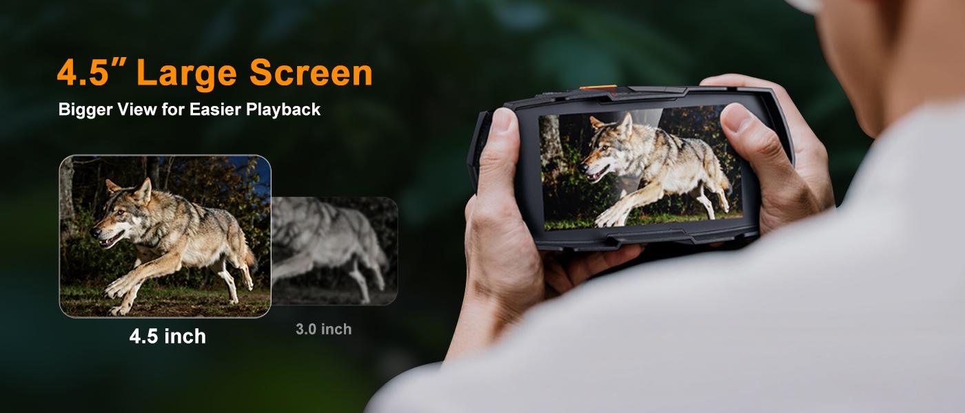 MINENER 4K Night Vision Goggles 4.5 NiteHawk Binoculars with 32GB SD Card 7 Levels Infrared  Monocular for Wildlife, Security,Hunting