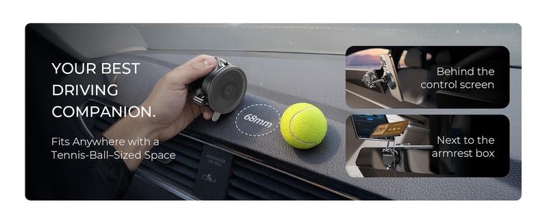 LISEN Vacuum Magnetic Phone Charger， [ SuctionPro ] 15W Wireless Car Charger, Suction Cup Phone Holder,360° Vacuum Magnetic Phone Holder for iPhone 17 Pro Max Air 17-12,Samsung S25 with MagSafe Case