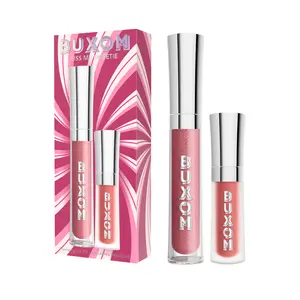 BUXOM Kiss Me Sweetie Plumping Lip Kit - Limited Edition - Full- Size & Mini Duo Polish Gloss and Lip Cream Bundle
