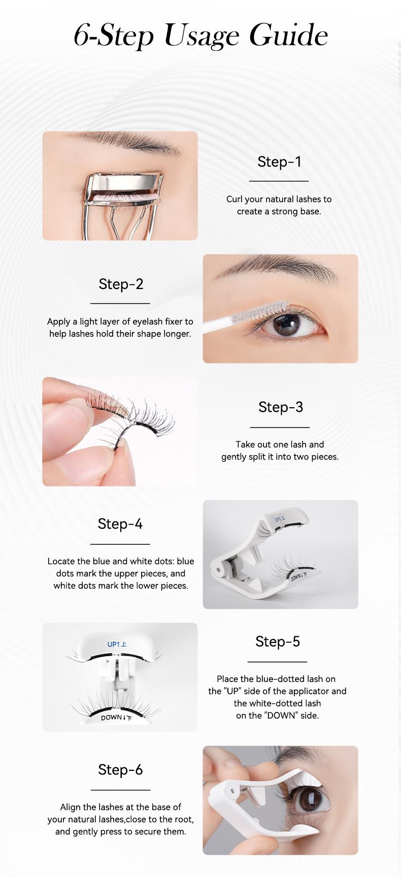 Wosado Soft Magnetic Eyelashes All-in-One Box, Destination Collection, Reusable, Glue-Free, Waterproof, Lightweight, Natural Style, Makeup Cosmetic